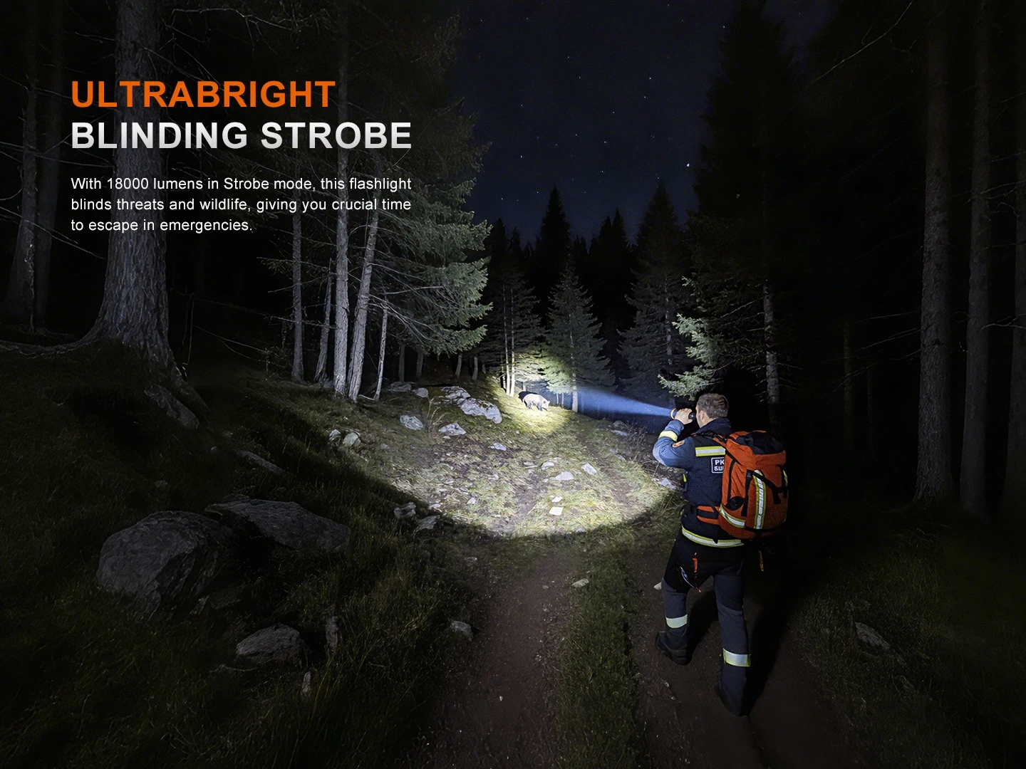 Fenix LR50R V2.0 18000 Lumen Spot and Flood Light with Red and UV